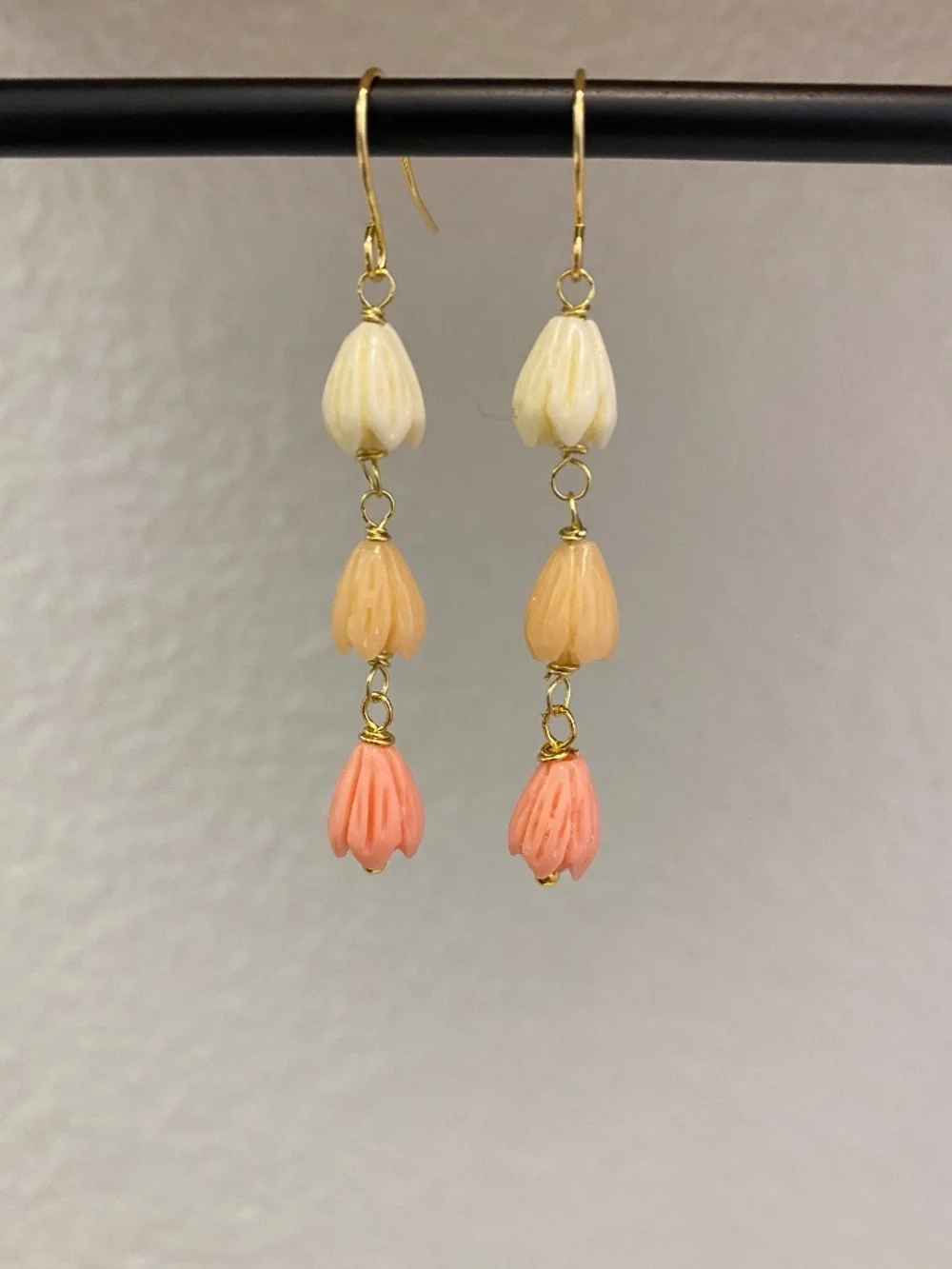 Handmade Triclor Pikake Earrings